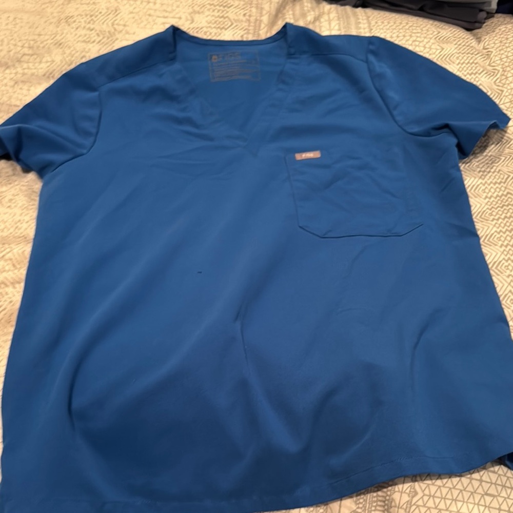 Figs blue scrub top- medium- used